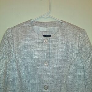 The Limited Blazer Women's Size Medium Tweed Peplum Herringbone Jacket New‎